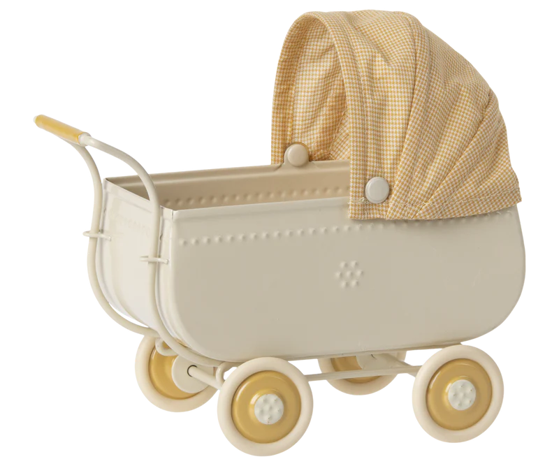 *SPECIAL ORDER* Maileg Micro Pram, Yellow (Teddy/Rabbit Size)