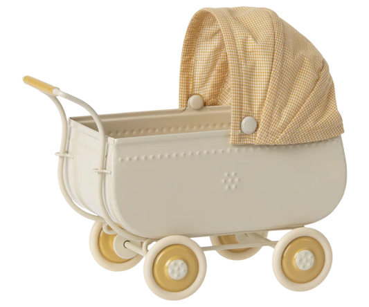 *SPECIAL ORDER* Maileg Micro Pram, Yellow (Teddy/Rabbit Size)
