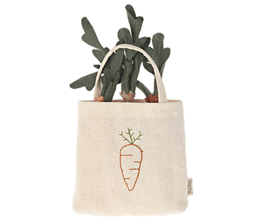 Maileg Carrots in shopping bag, Mini