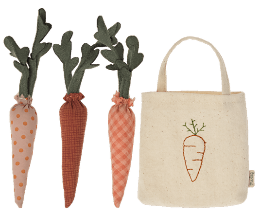 Maileg Carrots in shopping bag, Mini