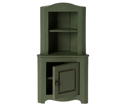 Maileg Corner cabinet, Mouse - Dark green