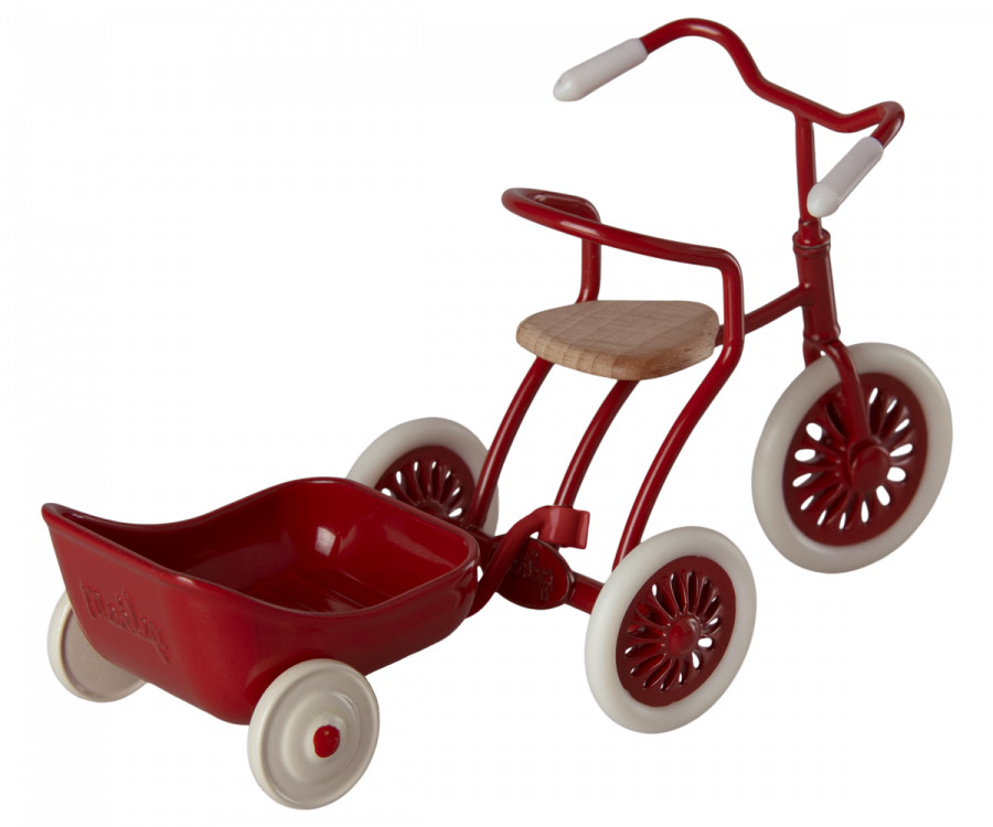 Maileg Tricycle hanger, Mouse - Red