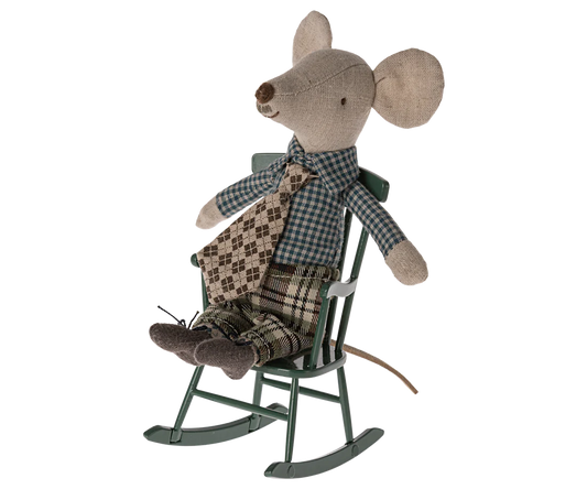 Maileg Rocking chair, Mouse - Dark green