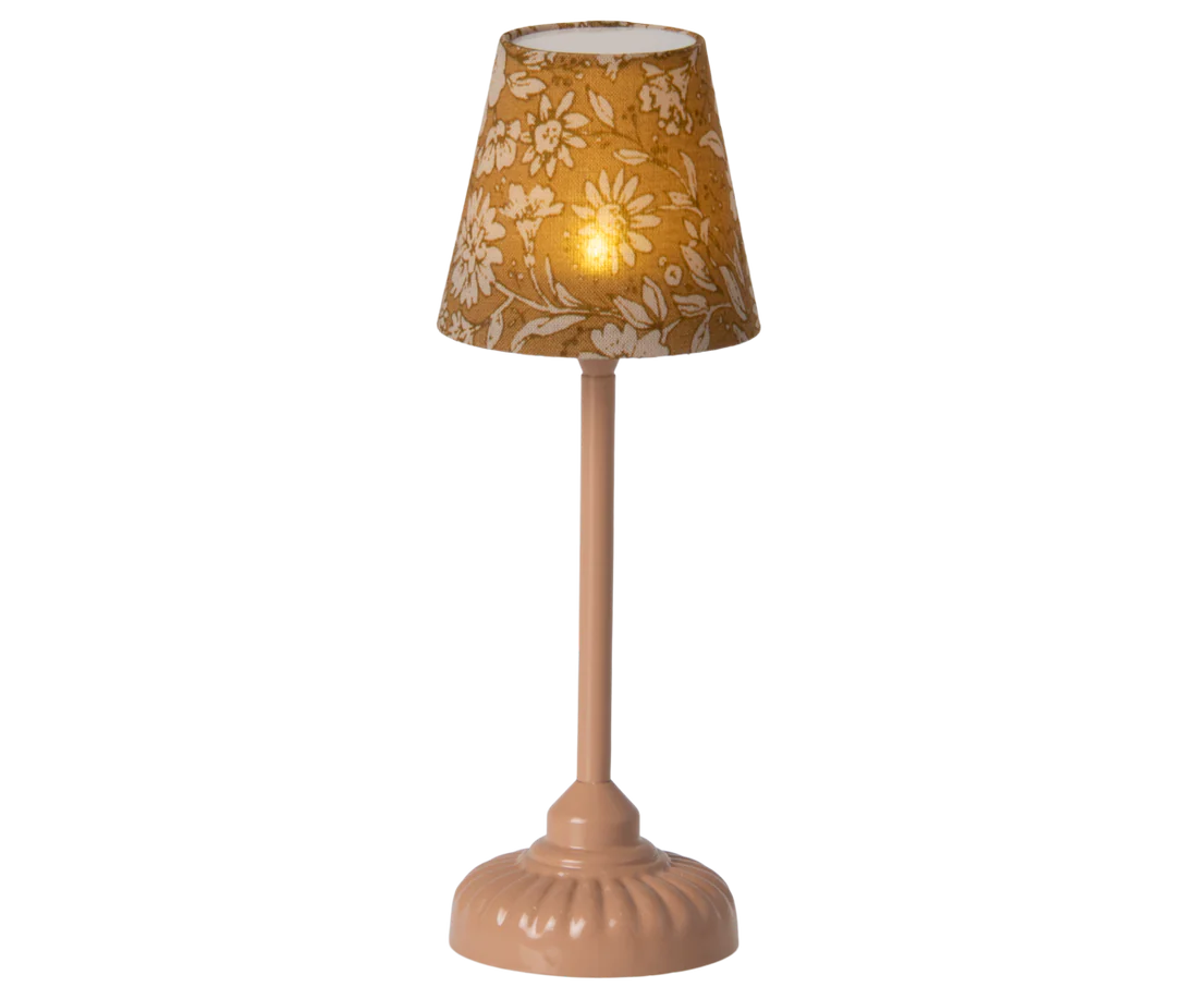 Maileg Vintage floor lamp, Mouse - Dark powder