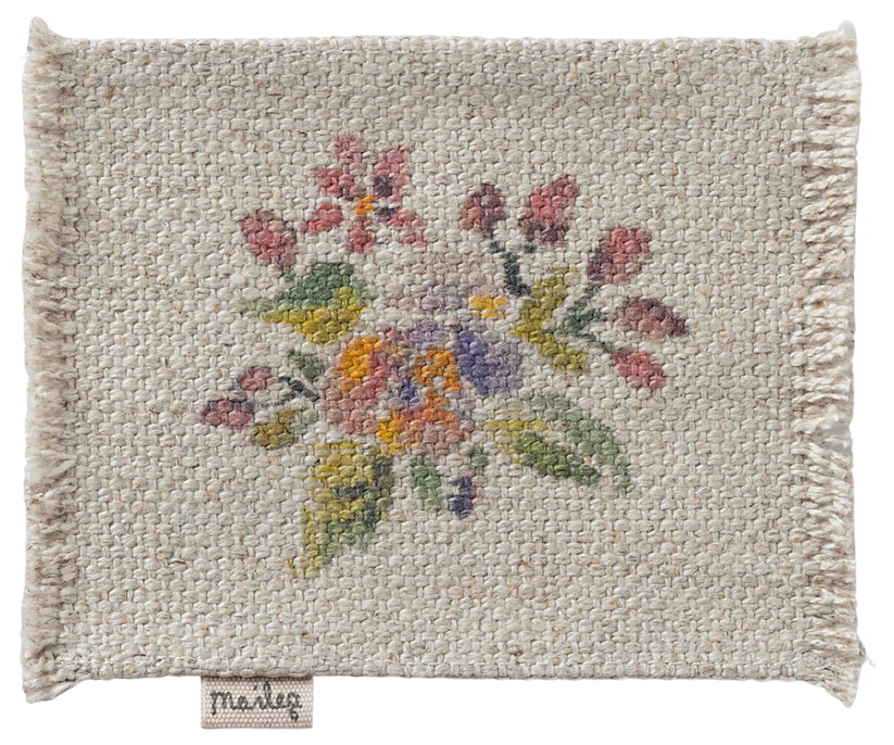 Maileg Rug, Mouse, Small - Flowers