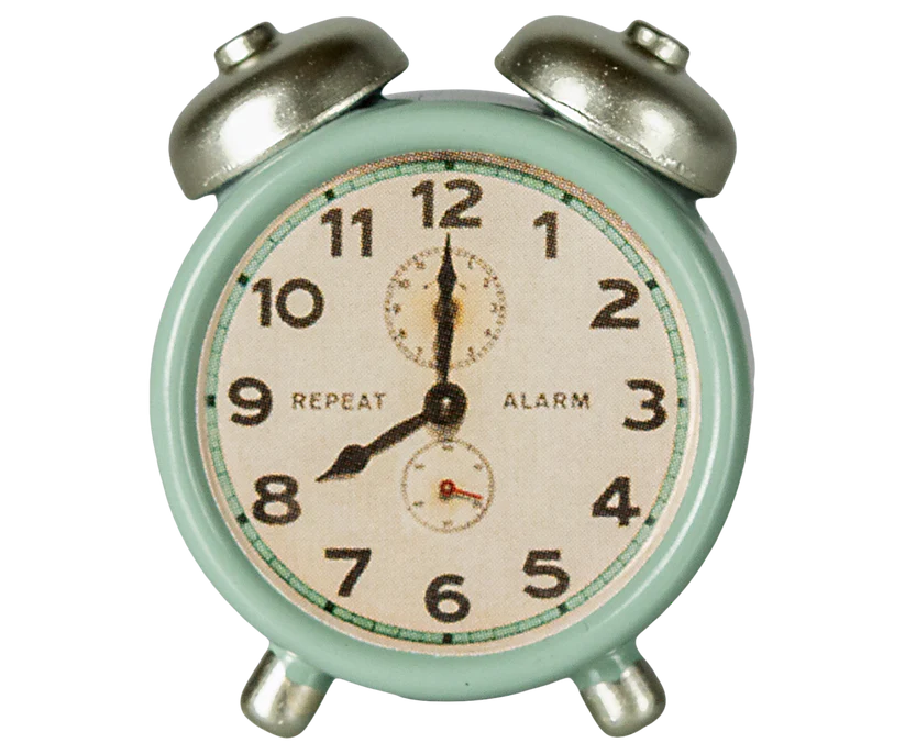 Maileg Alarm clock, Mouse - Mint