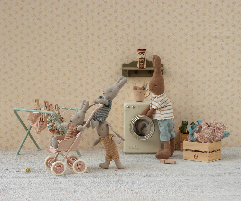 *SPECIAL ORDER* Maileg Stroller, Micro - Powder (Bunny/Rabbit Size)