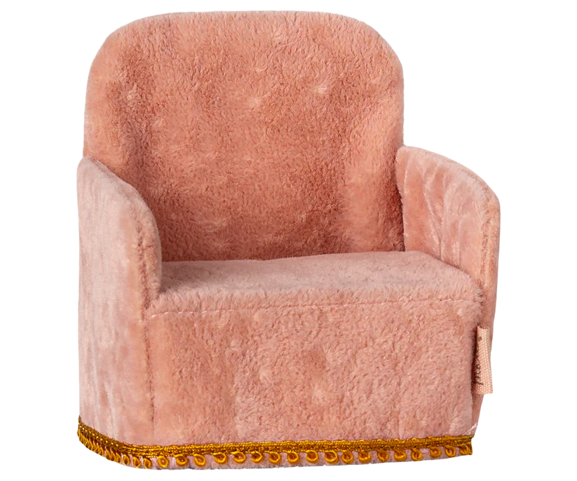 Maileg Folding chair, Mouse - Rose