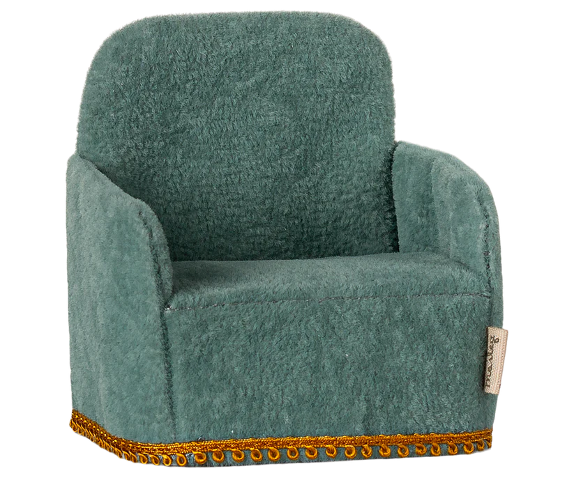 Maileg Folding chair, Mouse - Mint