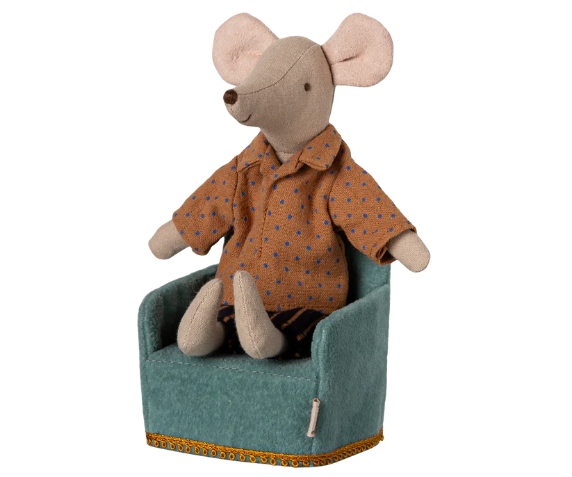 Maileg Folding chair, Mouse - Mint