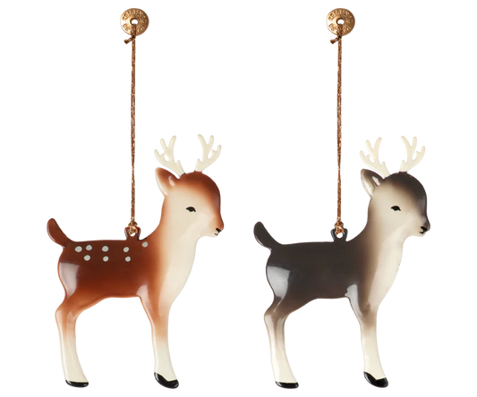 *PRESALE* Maileg Metal ornament, Bambi, set of 2