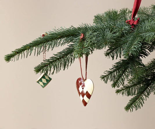 *PRESALE* Maileg Metal ornament, Large heart - Red