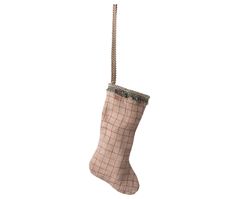 Maileg Stocking ornament, Checker - Sand