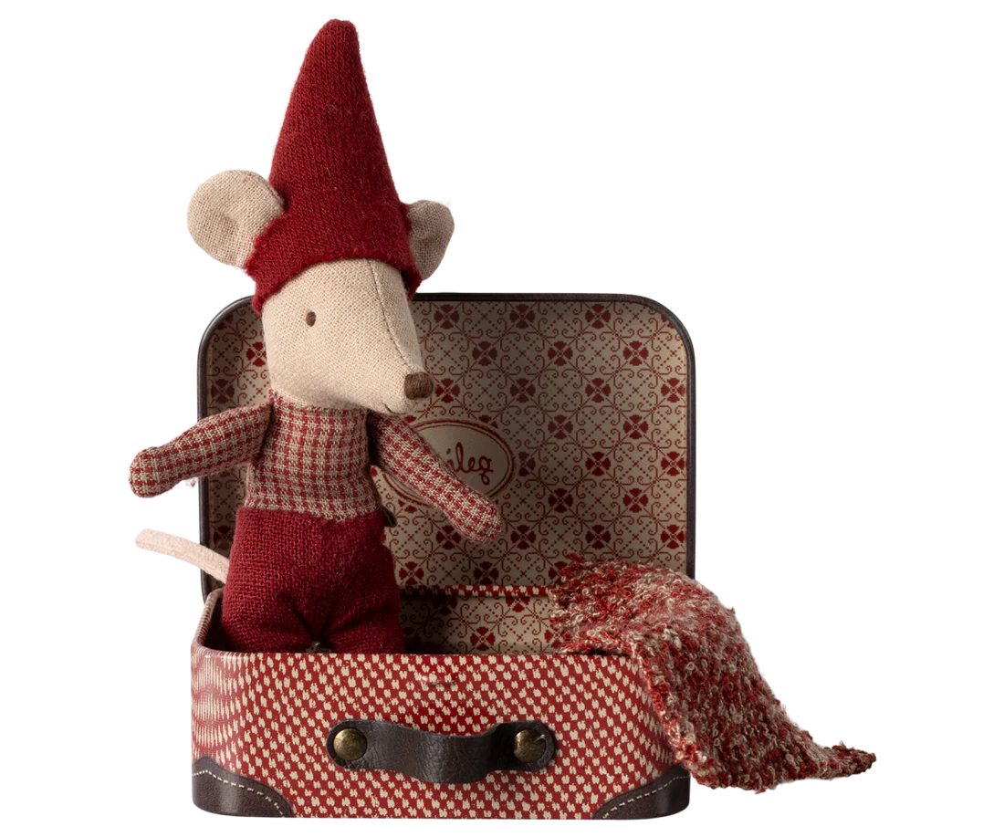 *PRESALE* Maileg Christmas mouse, Baby in suitcase