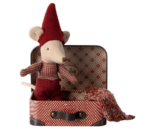 *PRESALE* Maileg Christmas mouse, Baby in suitcase