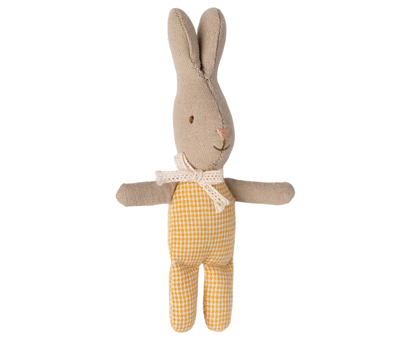 Maileg Rabbit, My - Yellow check