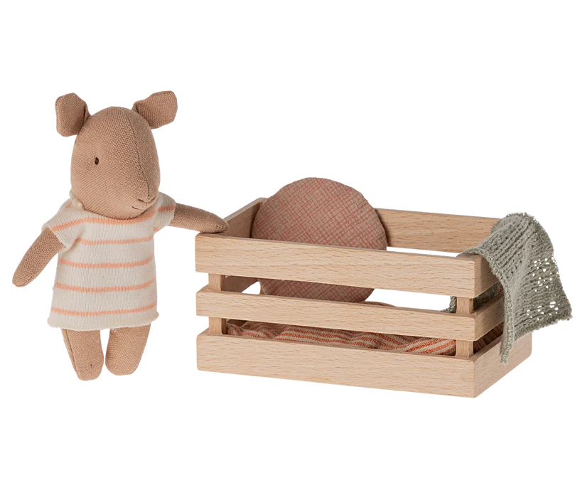 Maileg Pig, Baby in box - Girl