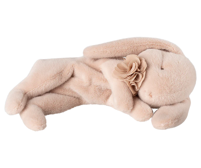 Maileg Sleeping bunny plush, Small - Powder