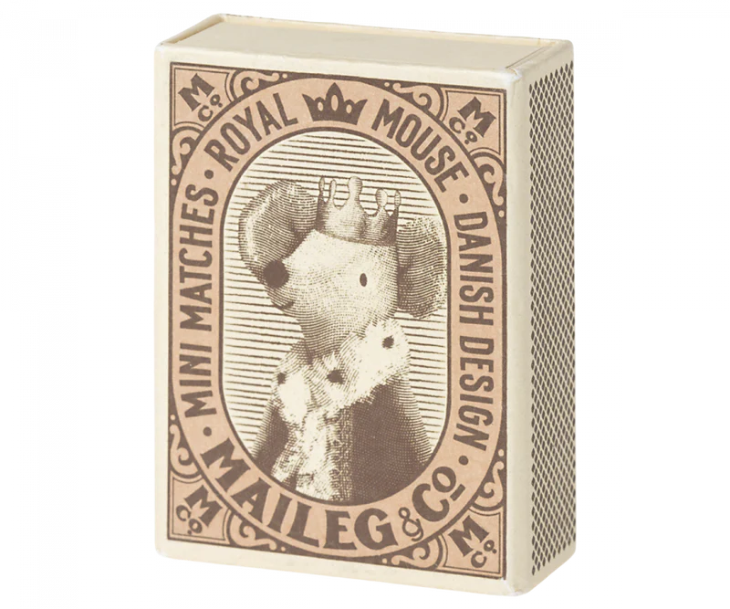 Maileg Sleepy/wakey baby mouse in matchbox - Rose