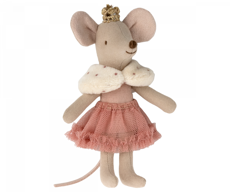 Maileg Princess mouse, Little sister in matchbox