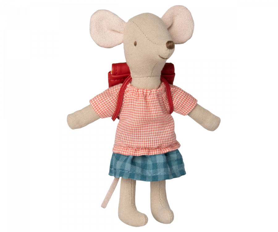 Maileg Clothes and bag, Big sister mouse - Red