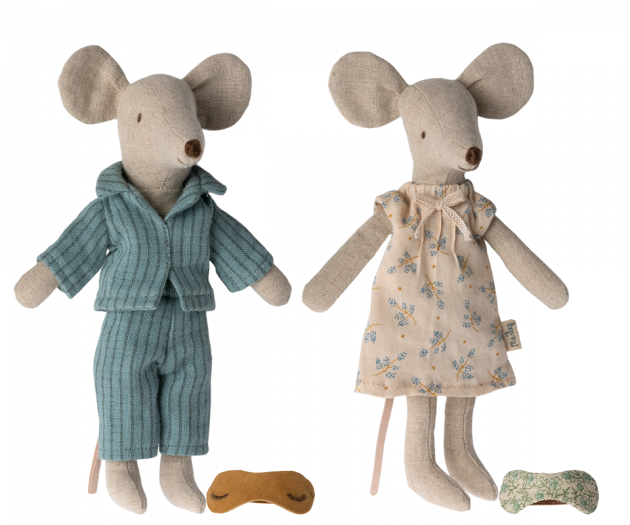 Maileg Mum and dad mice in cigarbox