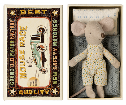 Maileg Little brother mouse in matchbox