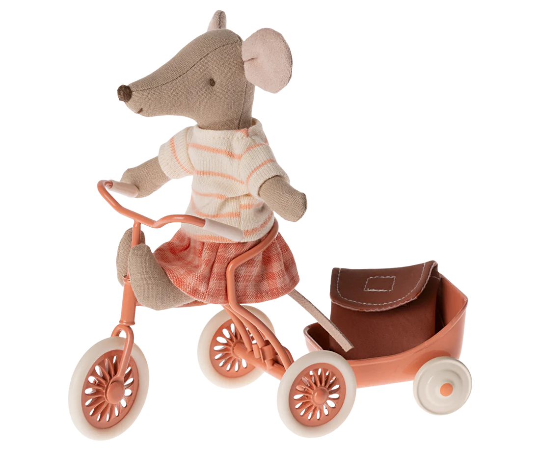 Maileg Tricycle mouse, Big sister - Coral