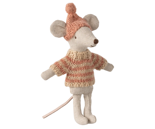 Maileg Knitted sweater and hat, Big sister mouse