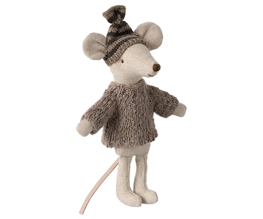 Maileg Knitted sweater and hat, Big brother mouse