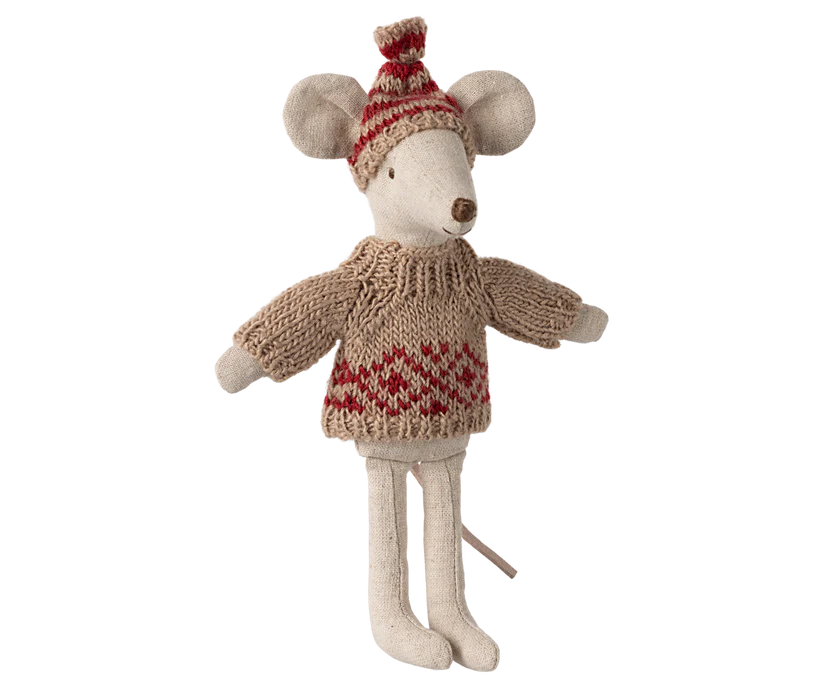 Maileg Knitted sweater and hat, Mum mouse