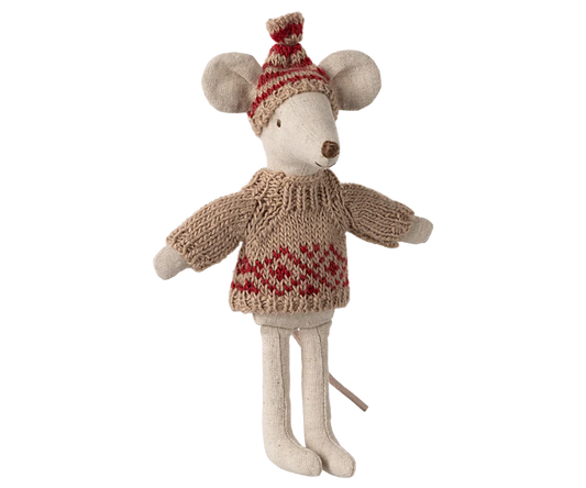 Maileg Knitted sweater and hat, Mum mouse