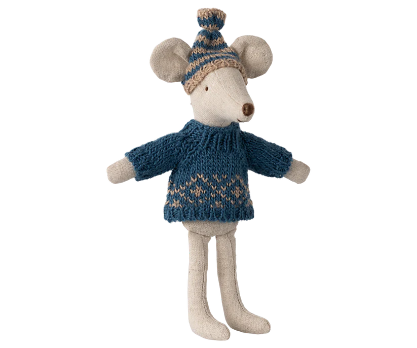 Maileg Knitted sweater and hat, Dad mouse