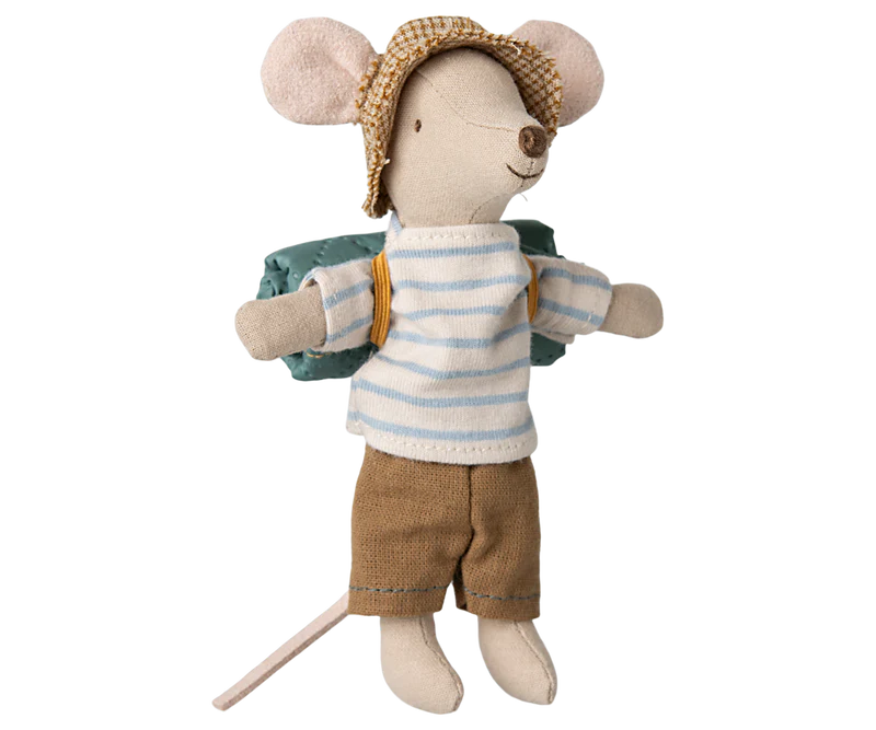 Maileg Hiker mouse, Big brother - Stripes