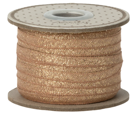 *PRESALE* Ribbon, 25 m - Vintage rose/Gold