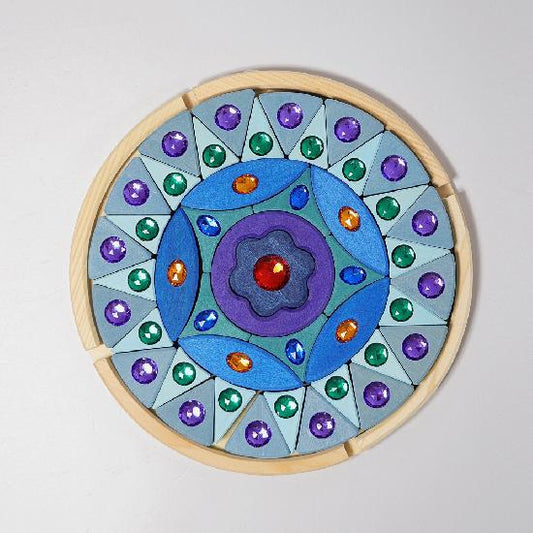 Grimm's Sparkling Mandala Small Blue (44 pcs)
