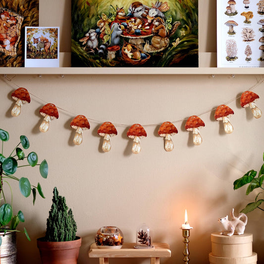 Red Mushroom Garland | DIY Garland Kit
