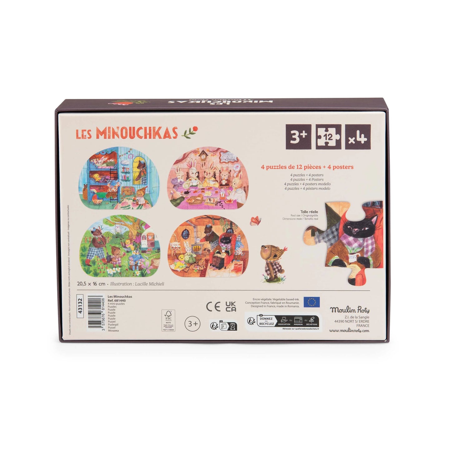 Les Minouchkas - A Perfect Day | 4 Mini Puzzles