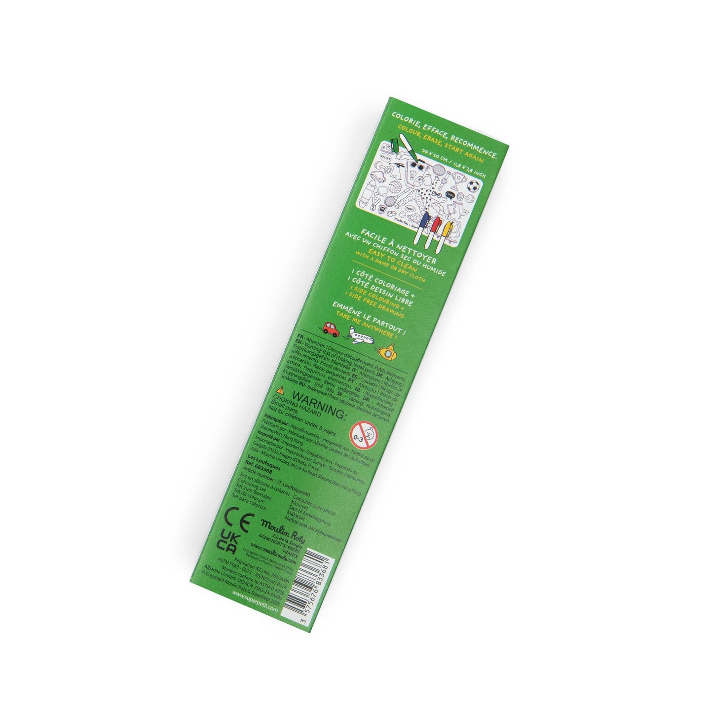 Mini Silicone Colouring Mat with 4 Pens | Les Loufoques