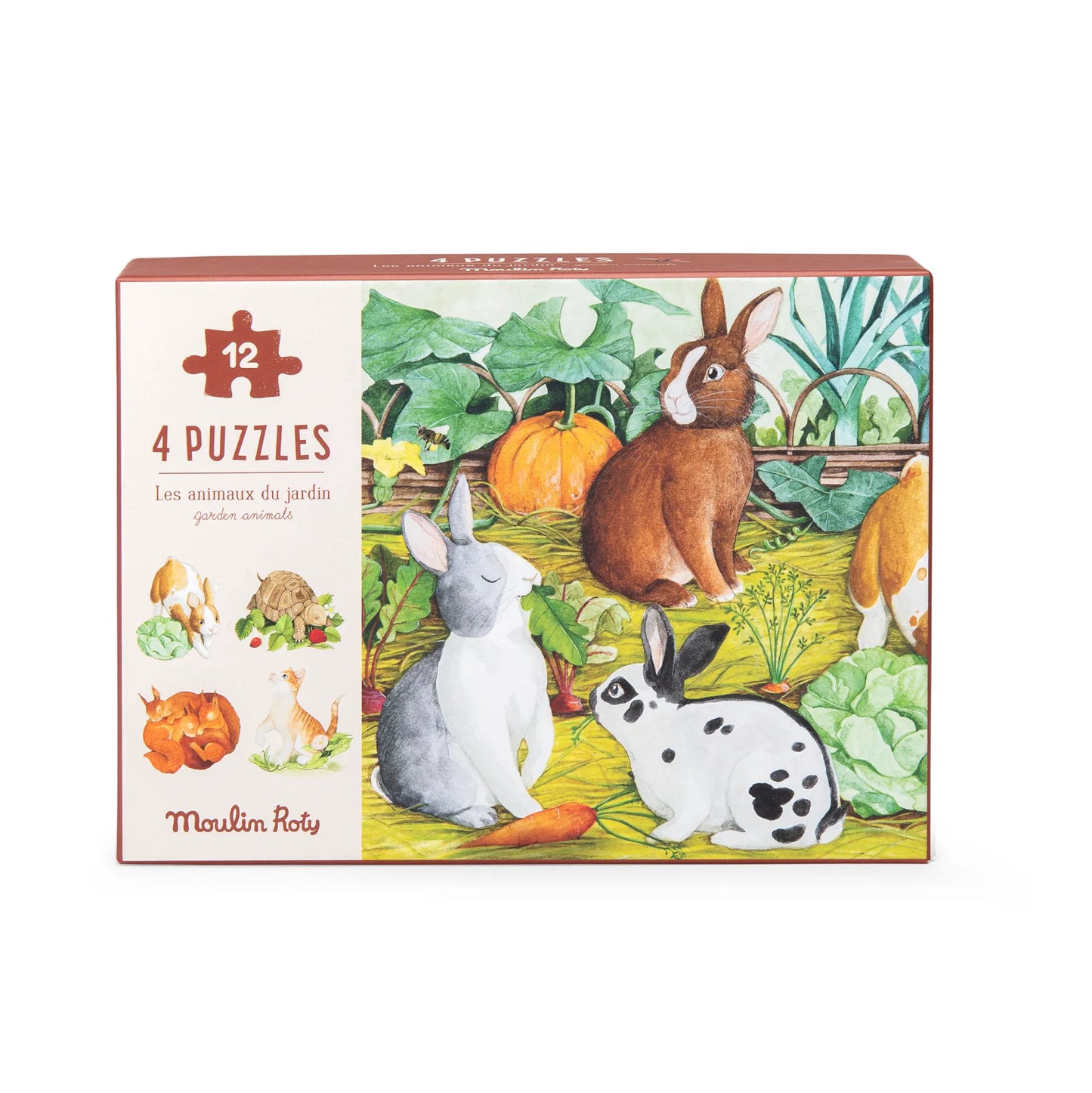 4 Mini Animal Puzzles (4 x 12pcs)