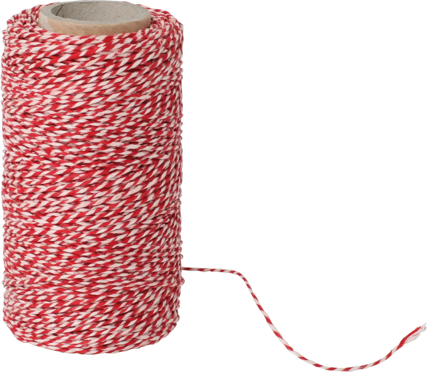 Red & White Flax Twine