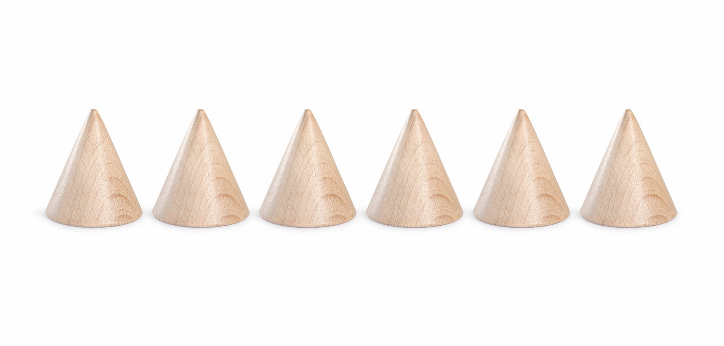 Grapat Wood Natural Cones 6 pcs