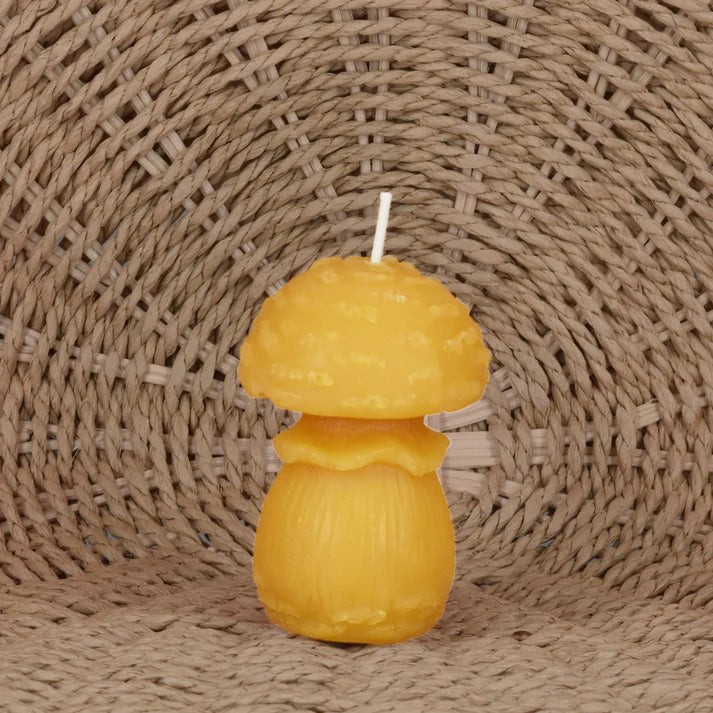 Toadstool - Natural Beeswax Candle