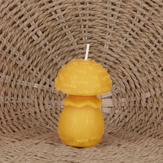 Toadstool - Natural Beeswax Candle