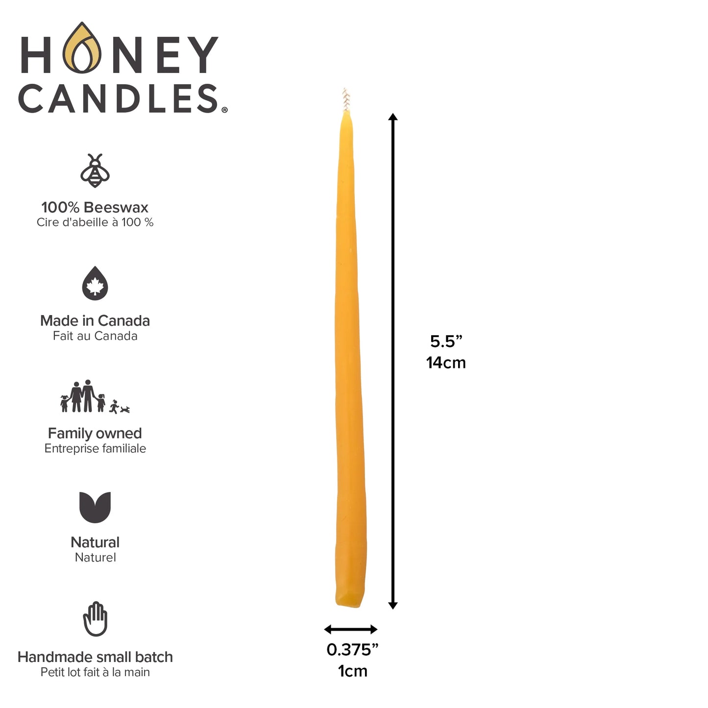 Honey Candles 7 Pack of Beeswax Chakra Candlesticks