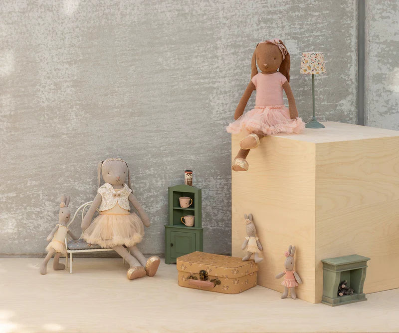 Maileg Rabbit, Micro - Ballet suit and skirt rose