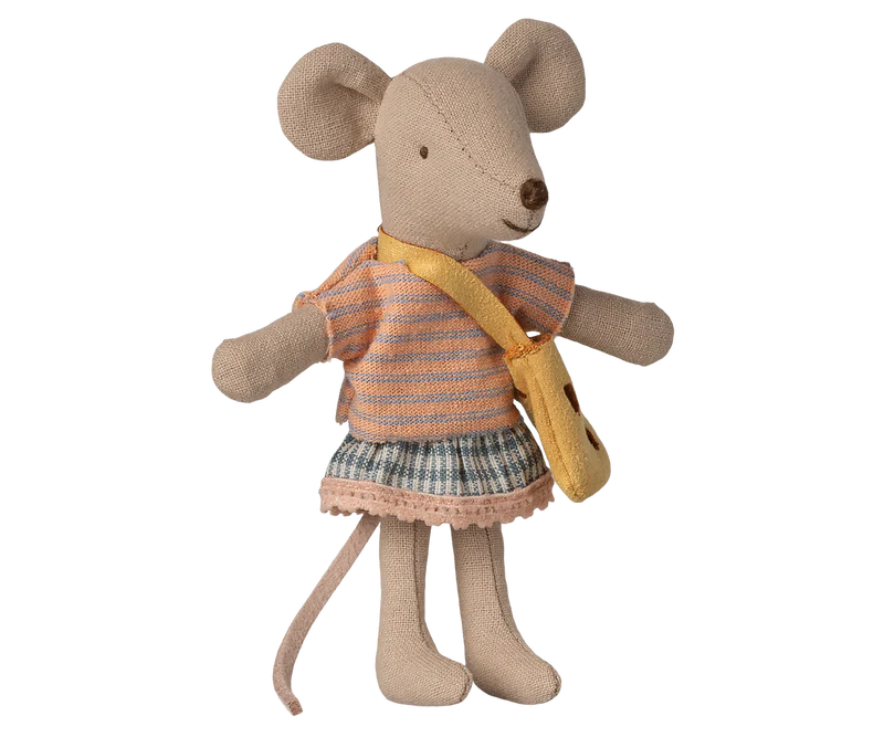Maileg Little sister mouse with bag