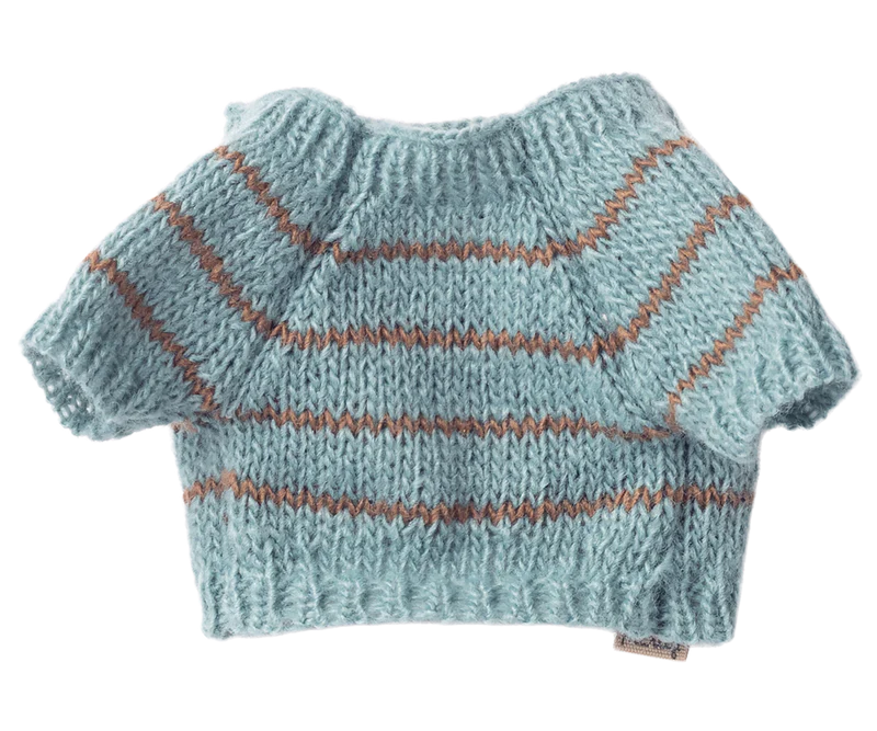 *PRESALE* (May) | Maileg Puppy supply, Small, Knitted sweater - Dusty blue