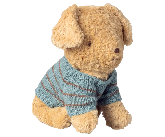 *PRESALE* (May) | Maileg Puppy supply, Small, Knitted sweater - Dusty blue