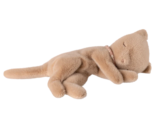 *PRESALE* (March) | Maileg Sleeping kitten plush, Small - Cream peach